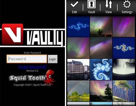 Vaulty app to hide photos