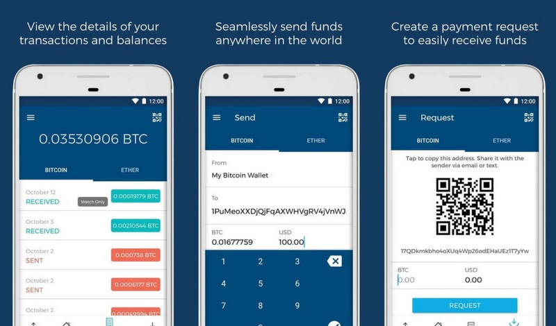 Blockchain - Bitcoin & Ether Wallet